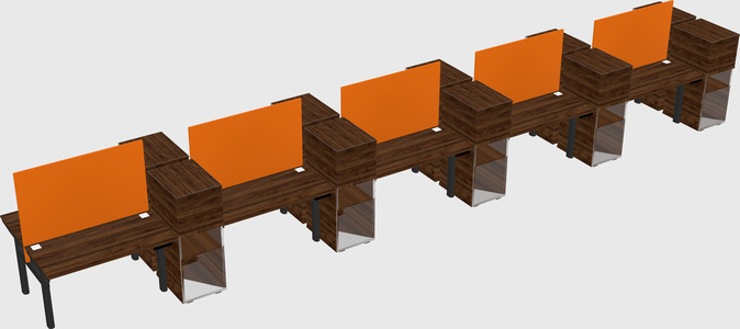 Shared electric desk + cabinet