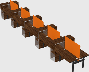 Shared electric desk + cabinet