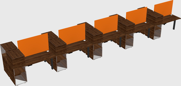 Shared electric desk + cabinet