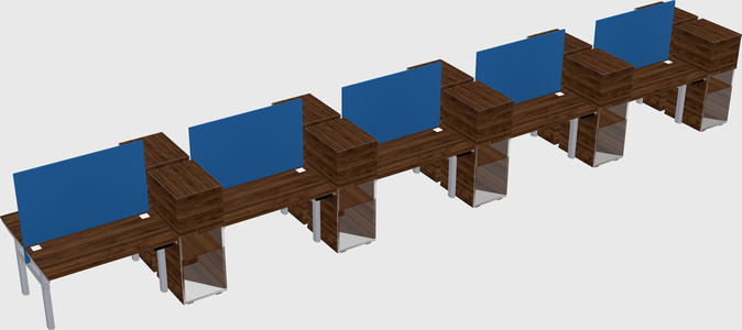 Shared electric desk + cabinet