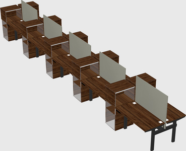 Shared electric desk + cabinet