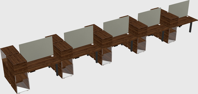 Shared electric desk + cabinet