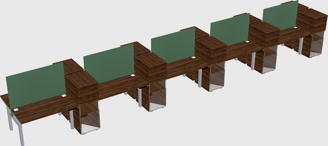 Shared electric desk + cabinet