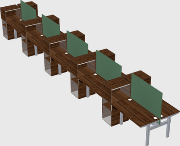 Shared electric desk + cabinet