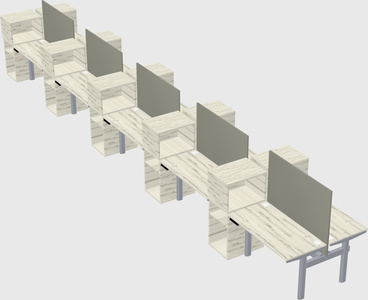 Shared electric desk + cabinet