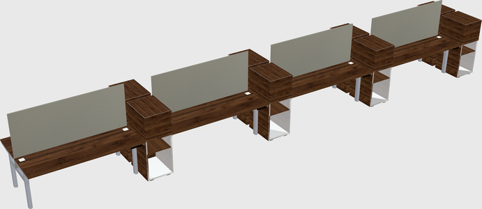 Shared electric desk + cabinet