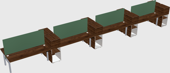 Shared electric desk + cabinet
