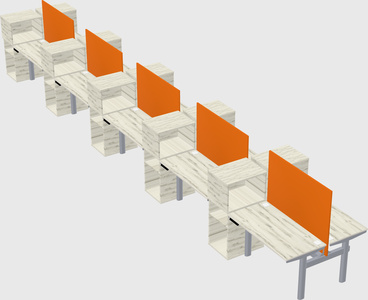 Shared electric desk + cabinet