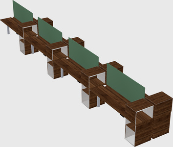 Shared electric desk + cabinet