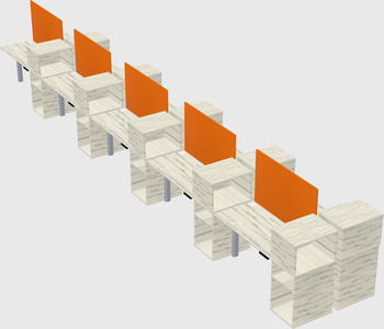 Shared electric desk + cabinet