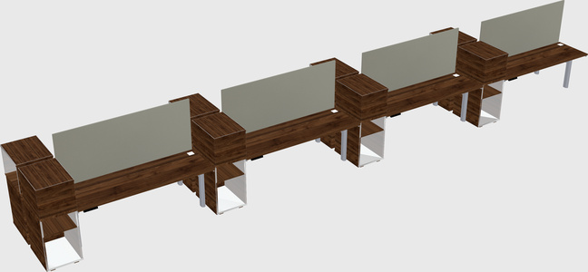 Shared electric desk + cabinet