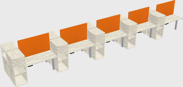 Shared electric desk + cabinet