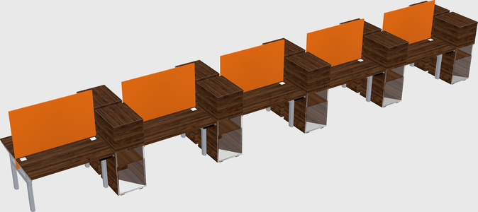Shared electric desk + cabinet