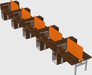 Shared electric desk + cabinet