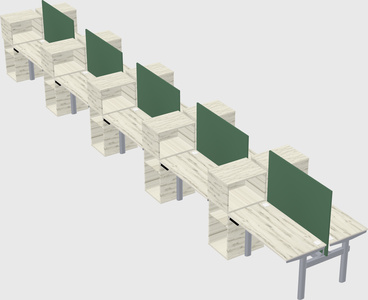 Shared electric desk + cabinet