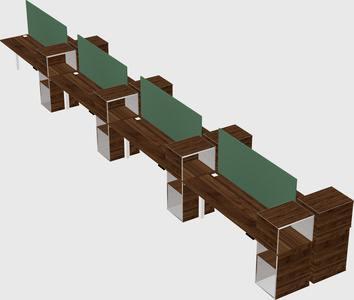 Shared electric desk + cabinet