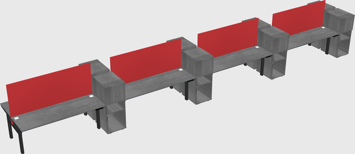 Shared electric desk + cabinet