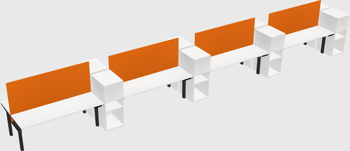 Shared electric desk + cabinet