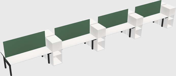 Shared electric desk + cabinet