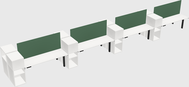 Shared electric desk + cabinet