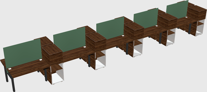 Shared electric desk + cabinet
