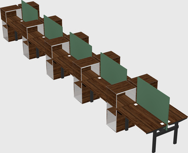 Shared electric desk + cabinet