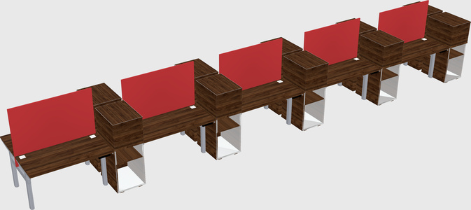 Shared electric desk + cabinet
