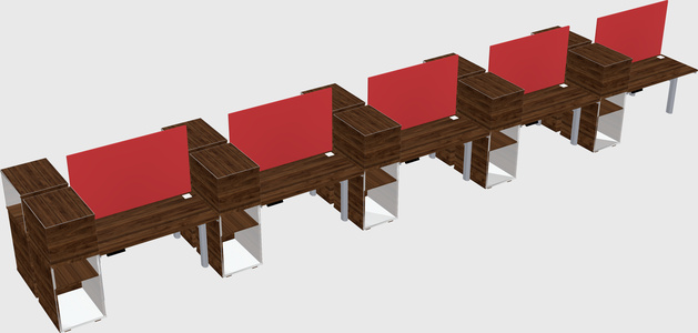 Shared electric desk + cabinet