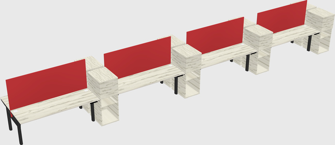 Shared electric desk + cabinet