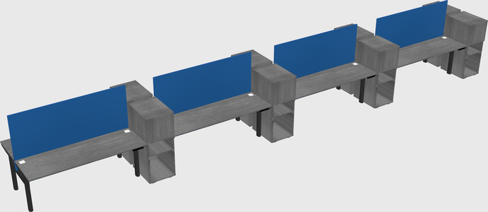 Shared electric desk + cabinet