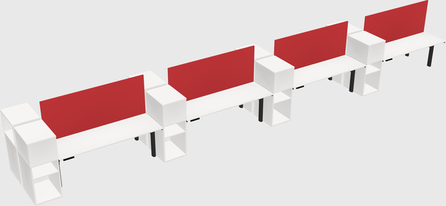 Shared electric desk + cabinet