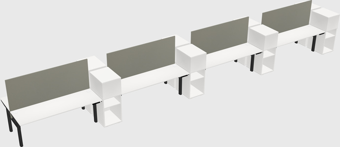 Shared electric desk + cabinet