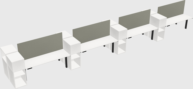 Shared electric desk + cabinet