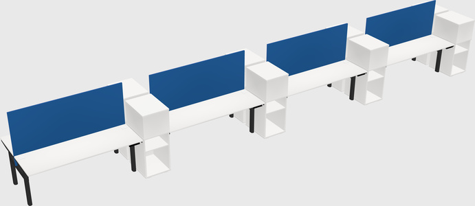 Shared electric desk + cabinet