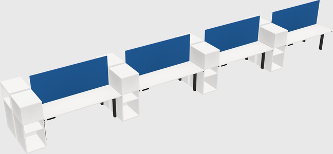 Shared electric desk + cabinet
