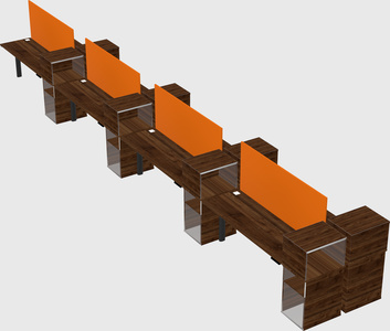 Shared electric desk + cabinet