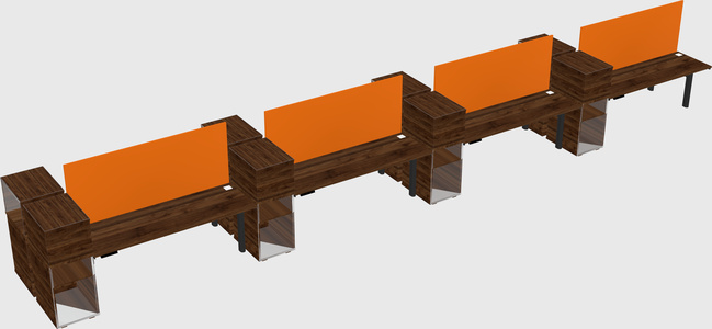 Shared electric desk + cabinet