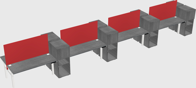Shared electric desk + cabinet