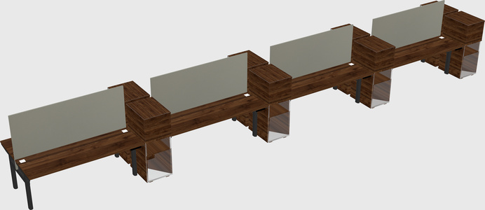Shared electric desk + cabinet
