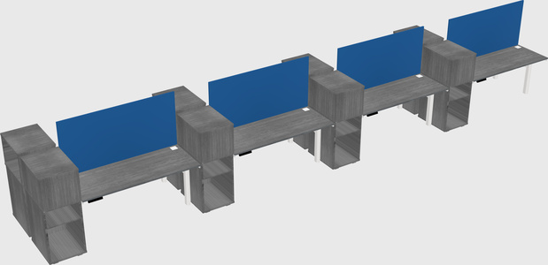 Shared electric desk + cabinet