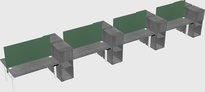 Shared electric desk + cabinet
