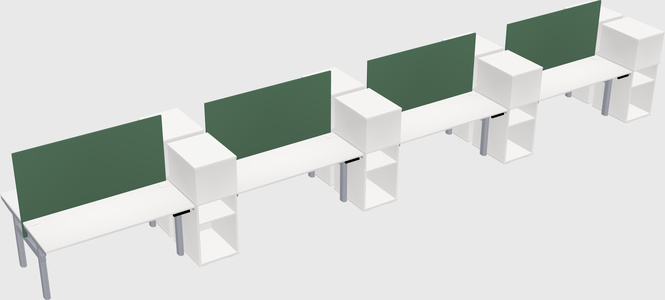 Shared electric desk + cabinet