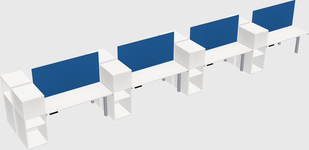 Shared electric desk + cabinet