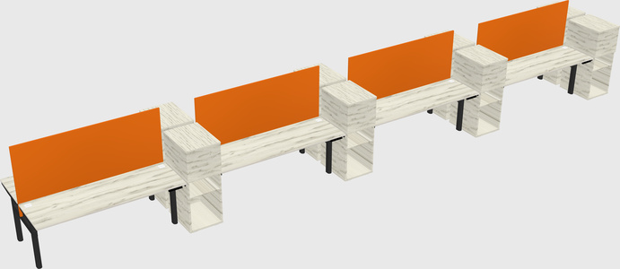Shared electric desk + cabinet