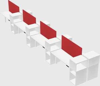 Shared electric desk + cabinet
