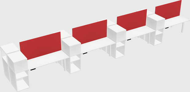 Shared electric desk + cabinet