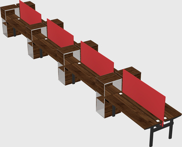 Shared electric desk + cabinet