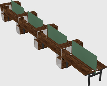 Shared electric desk + cabinet