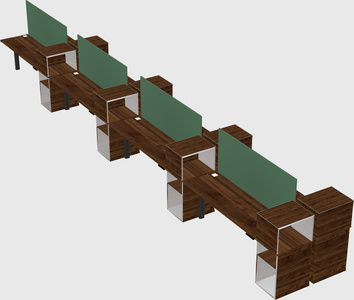 Shared electric desk + cabinet