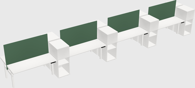 Shared electric desk + cabinet